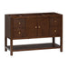 Zoe 48 Single Sink Bathroom Vanity Walnut Cabinet Only Corner View