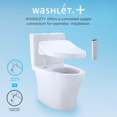TOTO Bidet Toilet Combo TOTO Ultramax II Washlet®+ C5 One-Piece Toilet - 1.28 GPF