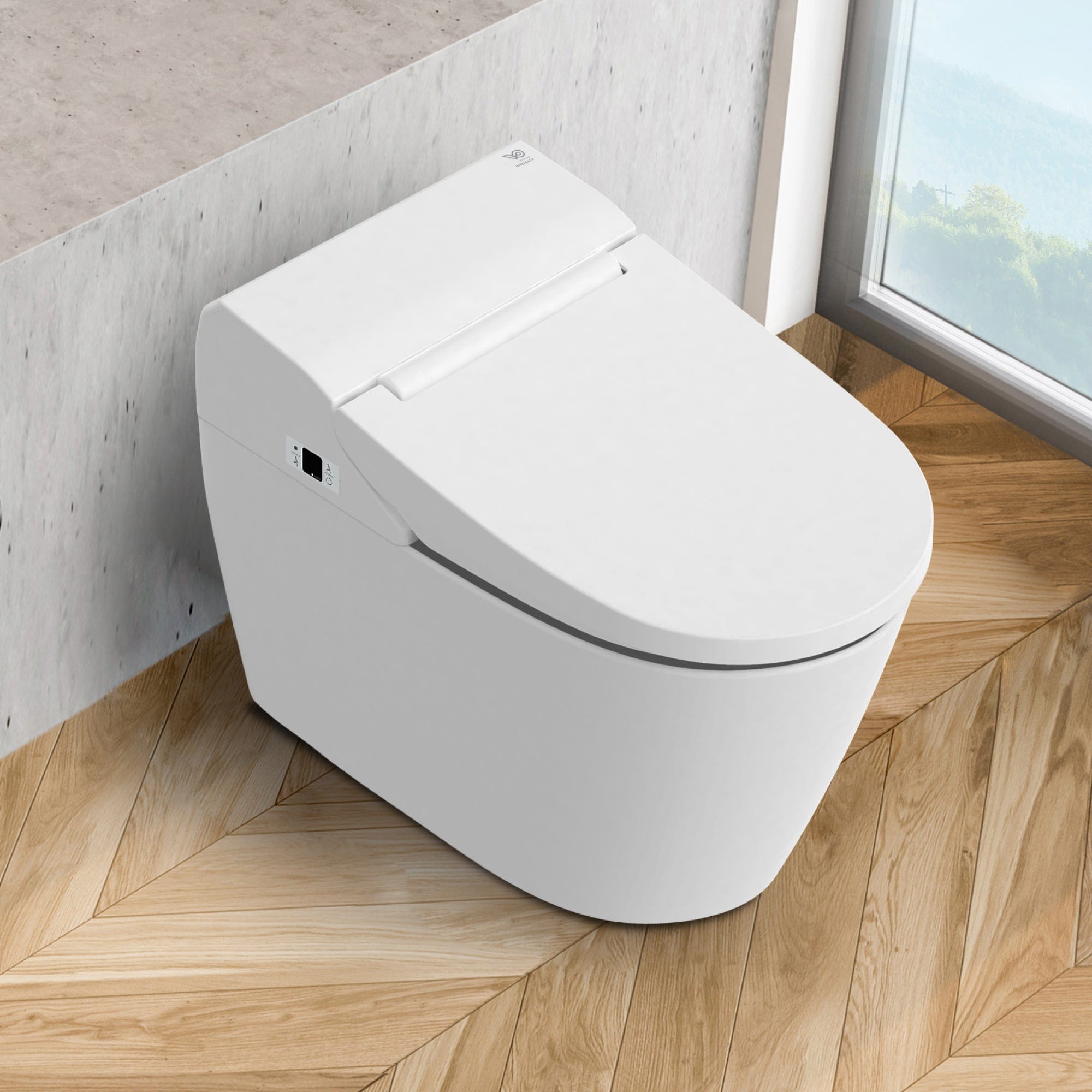 VOVO Stylement Tankless Smart Bidet Toilet Elongated in White, UV-A LED  Sterilization, Auto Flush, Heated Seat TCB-8100W - The Home Depot
